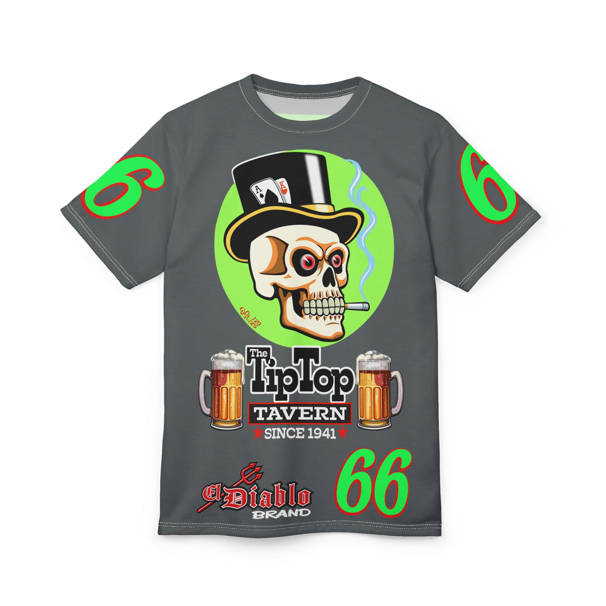 Tip Top Tavern Dive Bar Super Tee - Special Edition Smokin' Joe + XL Graphics - America's Best Dive Bar - Bikes Beers Babes & Bros. - Biker Bar Tee