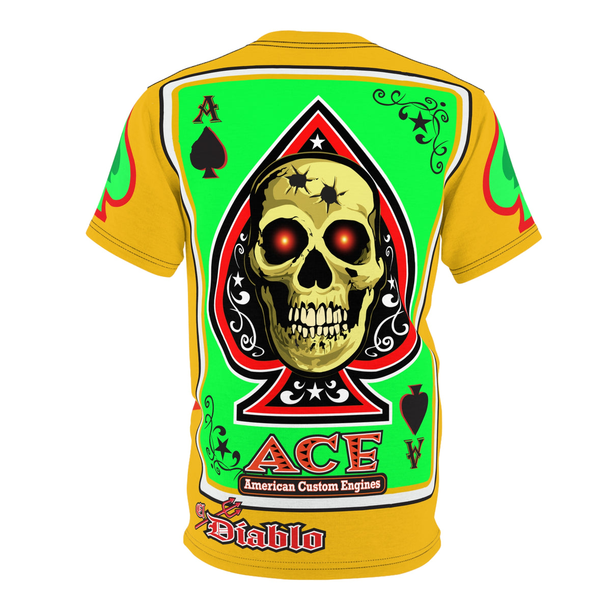 American Custom Engines ACE - Special Lumina Green  Ace of Spades Death Card High visibility Graphics