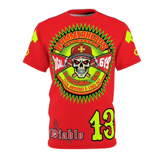 Hammerheads Union Local 13 -  SoCal 619 Special Edition - Custom HiViz Motorcycle Riding Tee Shirt _ Super Comfort and Fit