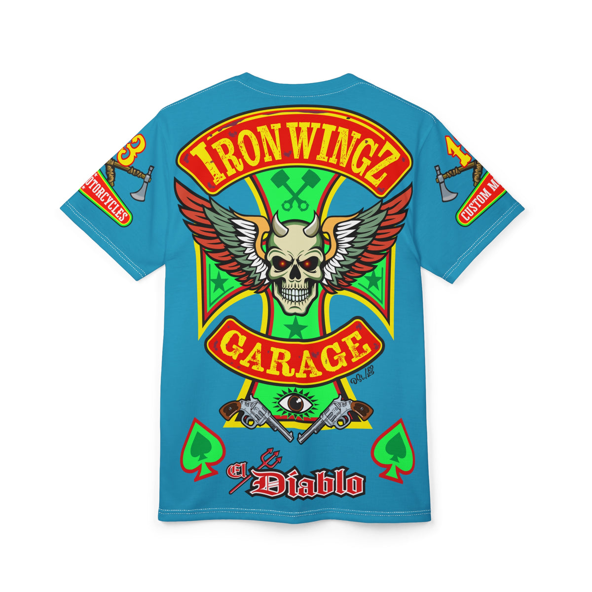 Iron WingZ Customs HiViz High Performance Motorcycle Riding Super Tee