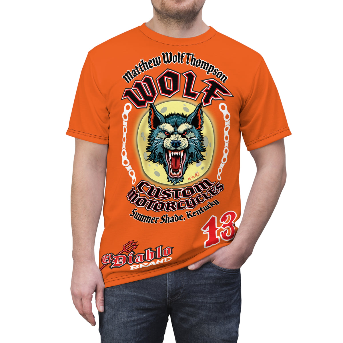 MWT Wolf Custom Motorcycles Super Tee — Viciously Cool High Performance Motorcycle Riding Shirt