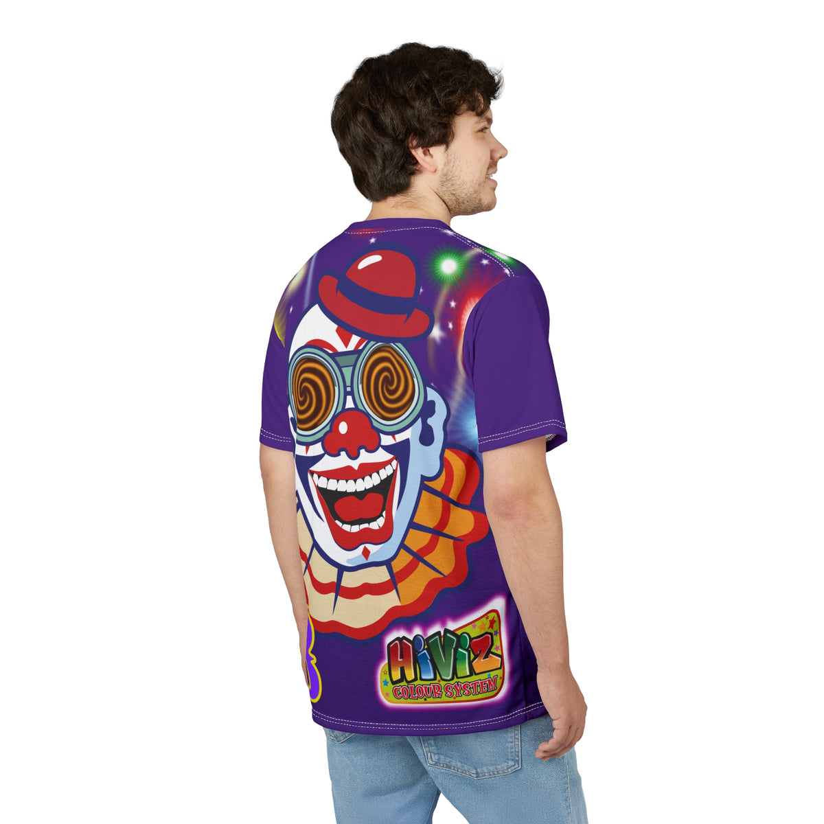HiViz Clown Graphic Tee — Neon Festival Rave Shirt