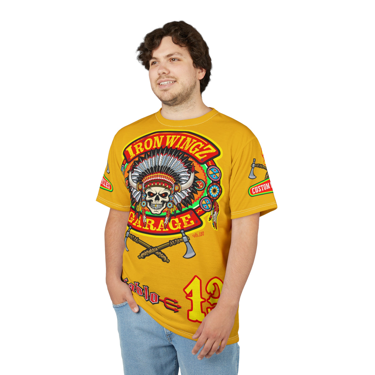 Iron Wingz Garage HiViZ Motorcycle Rider Super Tee