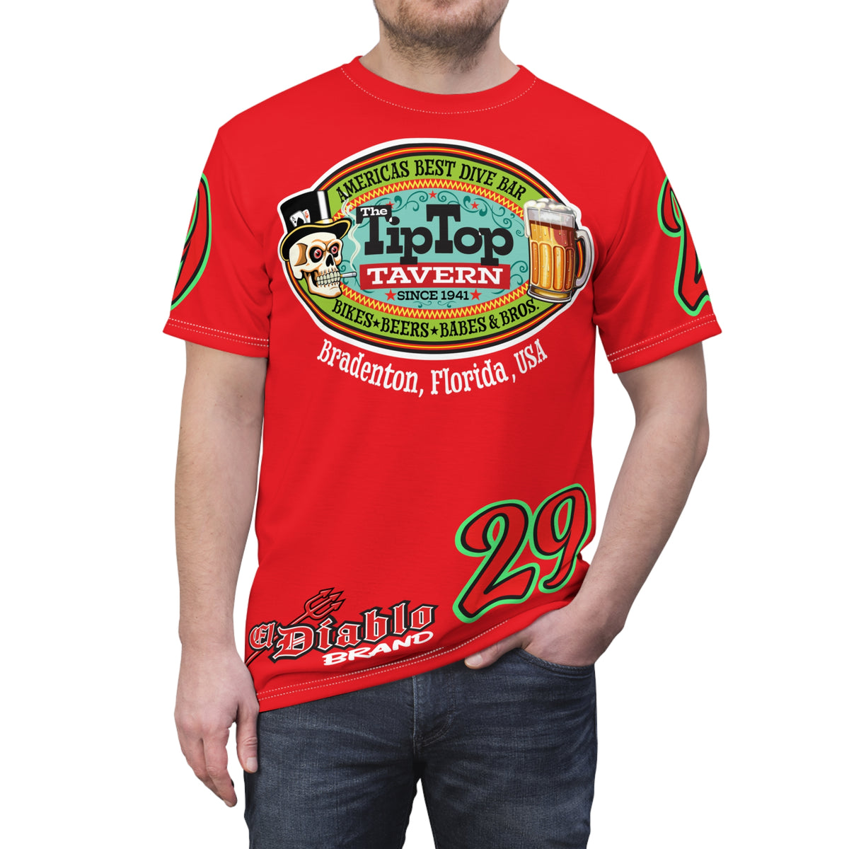 Tip Top Tavern Dive Bar Super Tee - America's Best Dive Bar, Bikes Beers Babes & Bros. - Biker Bar Tee