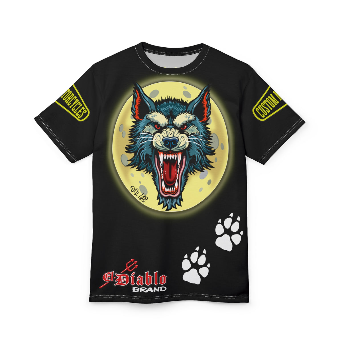MWT Wolf Custom Motorcycles Super Riding Tee — Viciously Cool High Performance Motorcycle Riding Shirt