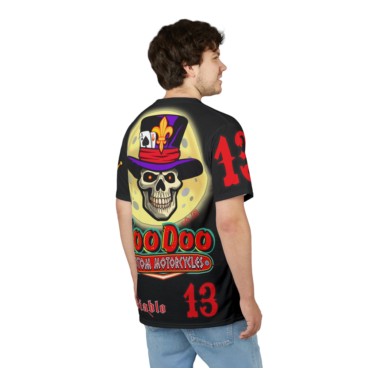 VooDoo Custom Motorcycles BLACK MAGIC - Retro Graphics Biker Tee