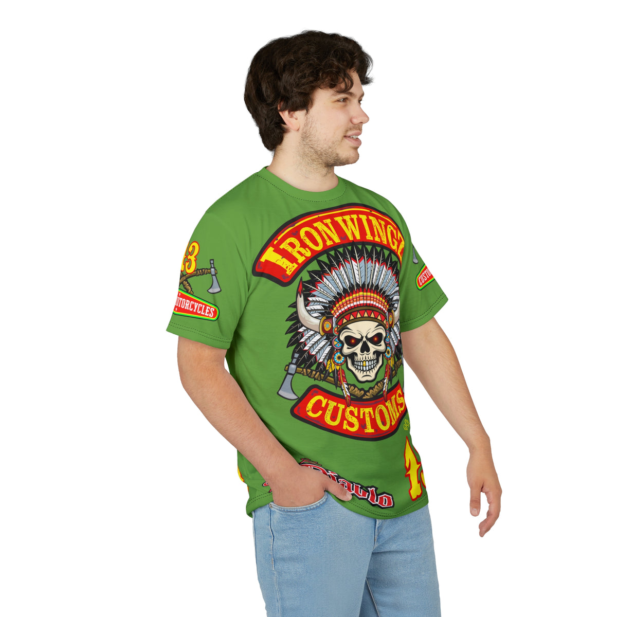 Iron Wingz Garage HiViZ Motorcycle Rider Super Tee