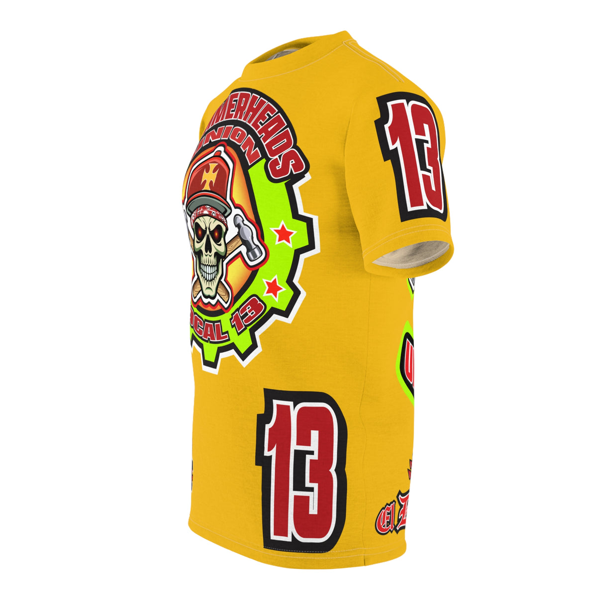 Hammerheads Union Local 13 HiViz Super Tee - Rough Tough Bad Attitude Motorcycle Riding Tee
