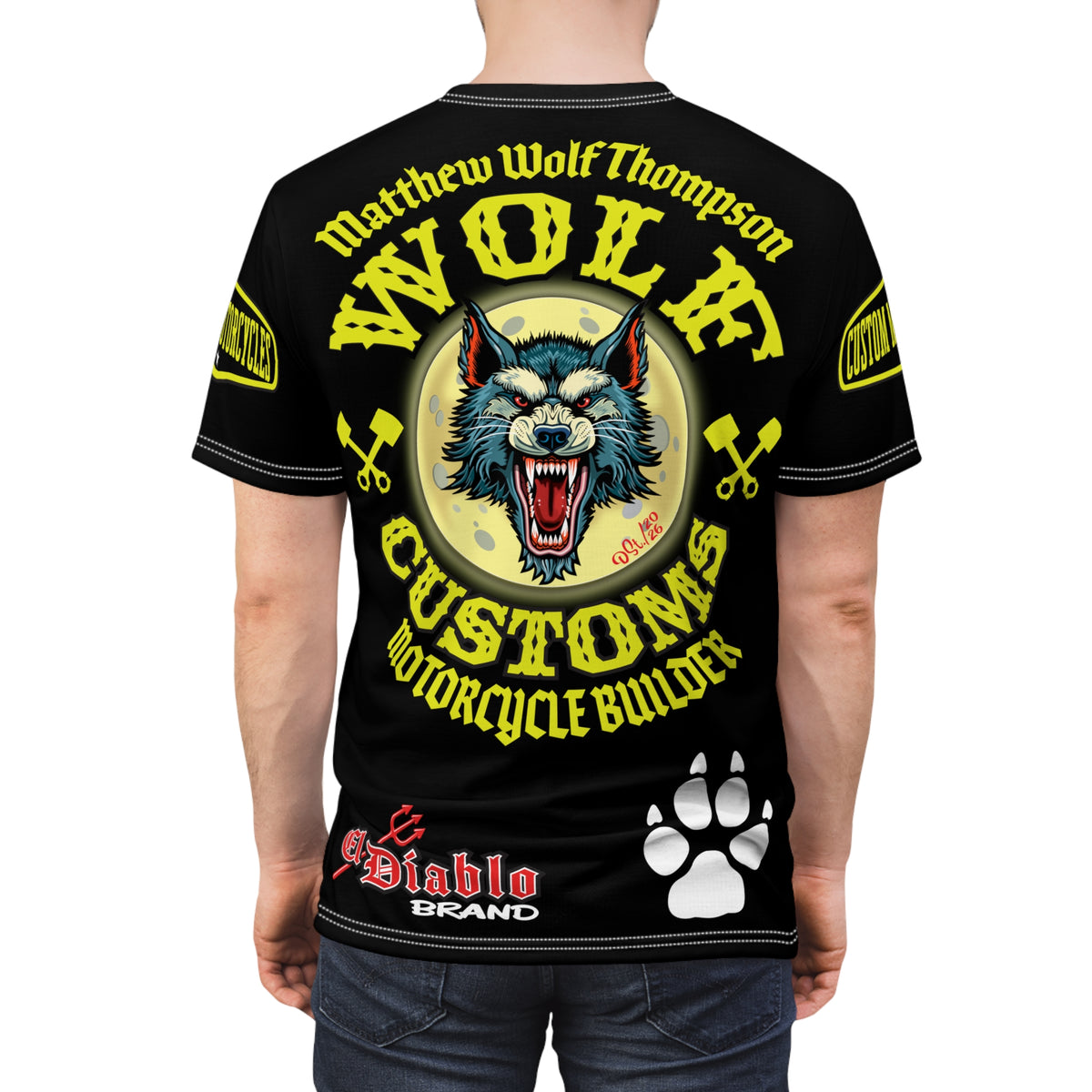 MWT Wolf Custom Motorcycles Super Riding Tee — Viciously Cool High Performance Motorcycle Riding Shirt