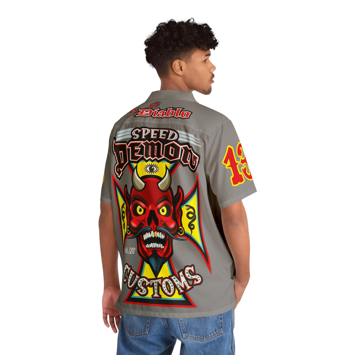 Big Bopper Men's Hawaiian Shirt - Loose, Comfortable Button Up Shirt for Easy Breezy Riding - Sizes to 5XL