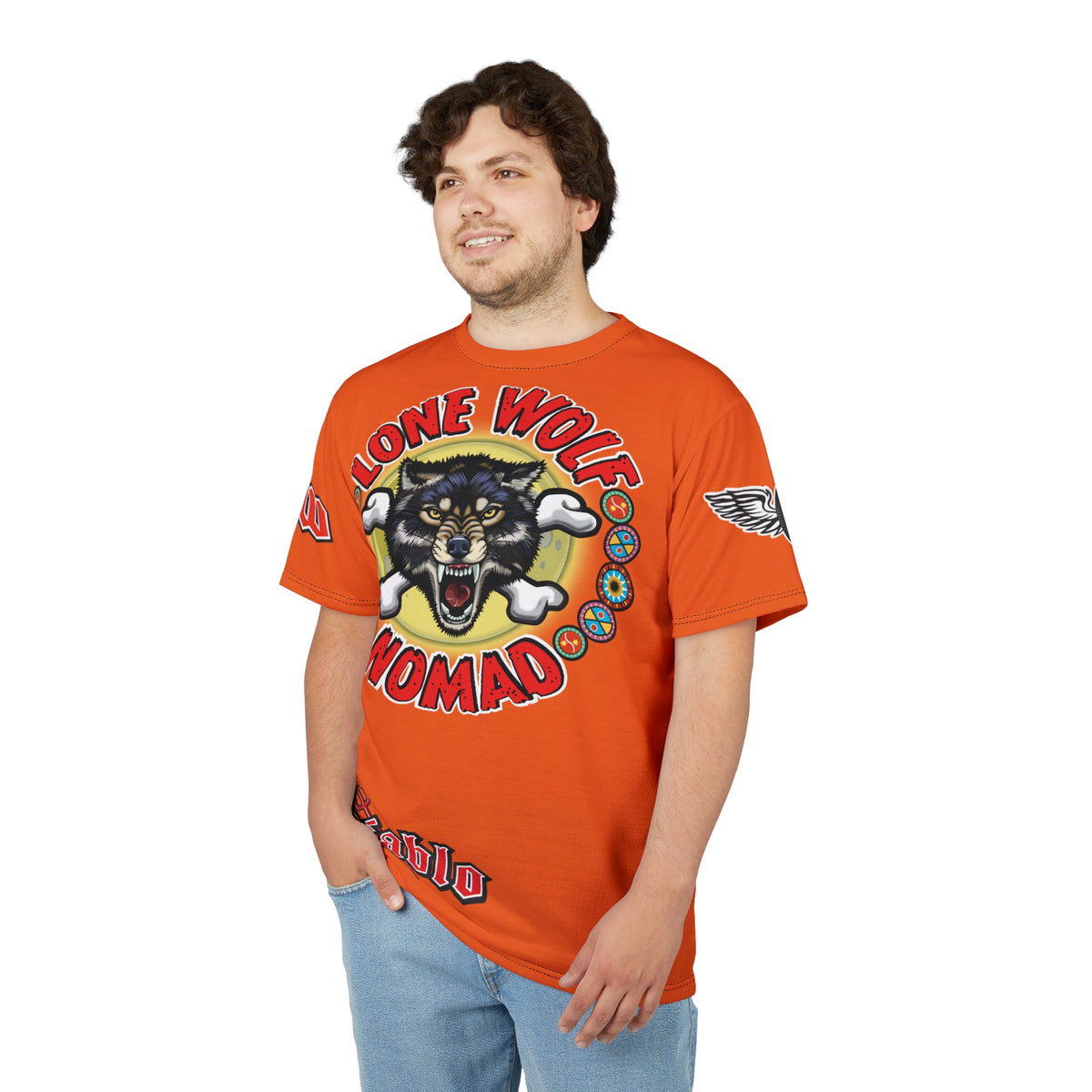 Lone Wolf Nomad HiViz Super Tee - For The Independent No Club Bikers For Life