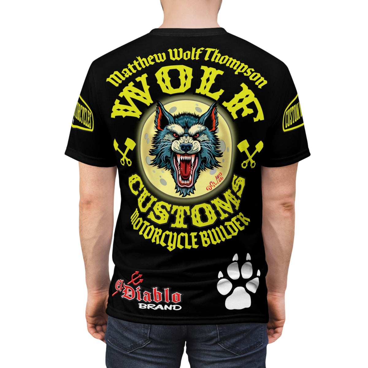 MWT Wolf Custom Motorcycles Super Riding Tee — Viciously Cool High Performance Motorcycle Riding Shirt
