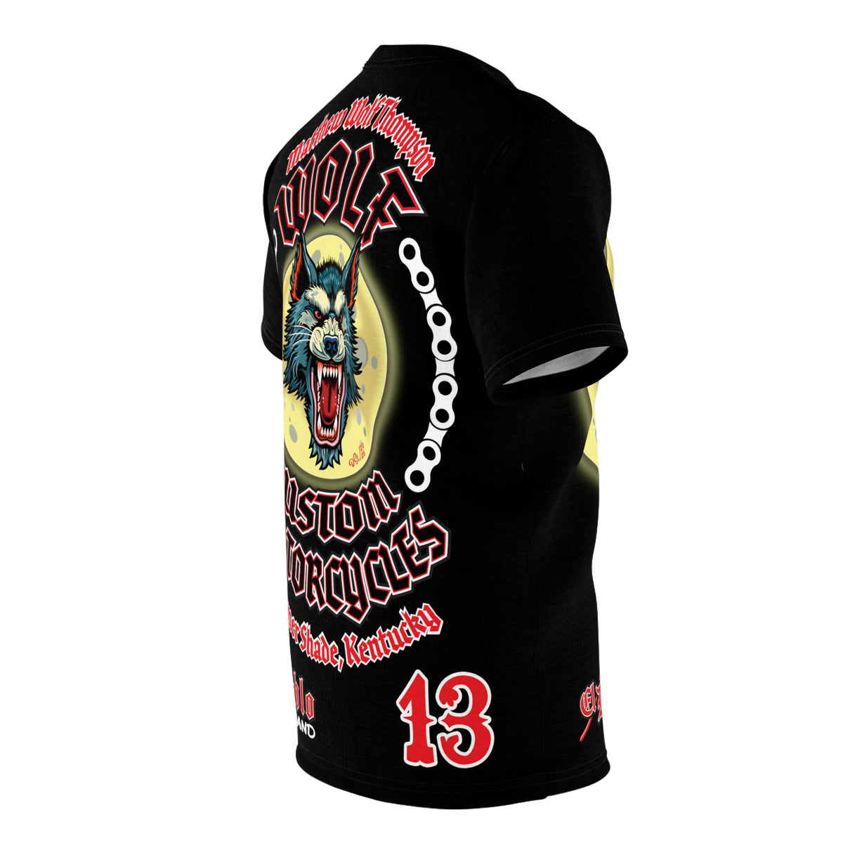 MWT Wolf Custom Motorcycles Super Tee — Viciously Cool High Performance Motorcycle Riding Shirt