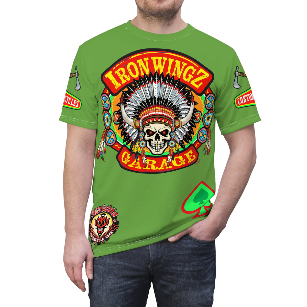 Iron WingZ Customs HiViz High Performance Motorcycle Riding Super Tee