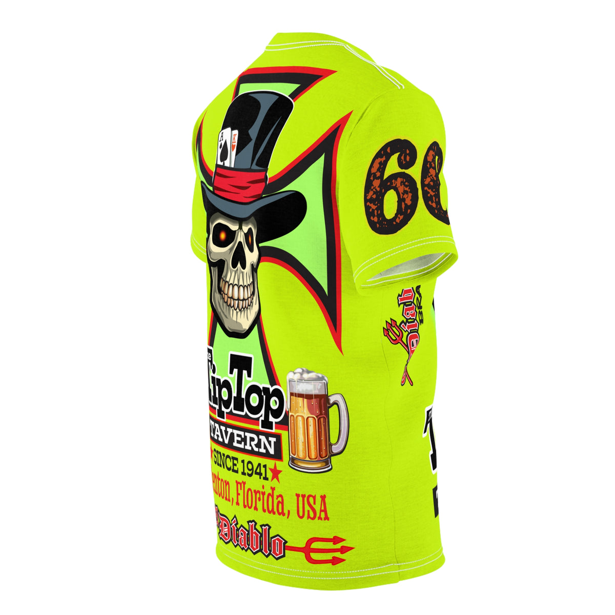 Very Special Tip Top Tavern Dive Bar HiViz Lumina Super Tee (*Limited Edition) - America's Best Dive Bar, Bikes Beers Babes & Bros. - Honouring Biker Bar Tee