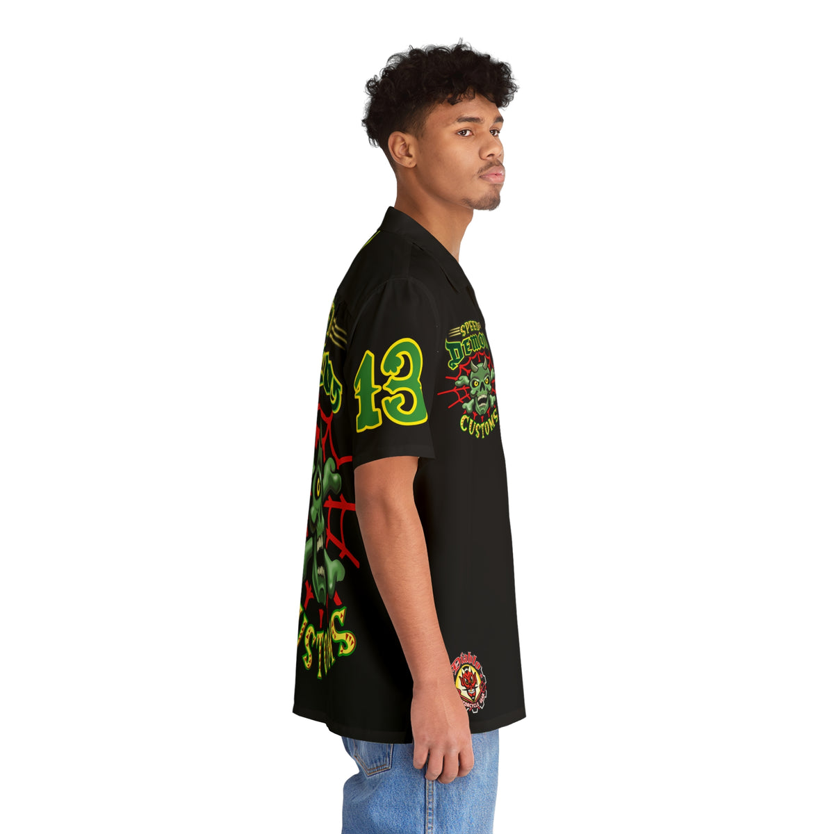 Big Bopper Men's Hawaiian Shirt - Loose, Comfortable Button Up Shirt for Easy Breezy Riding - Sizes to 5XL