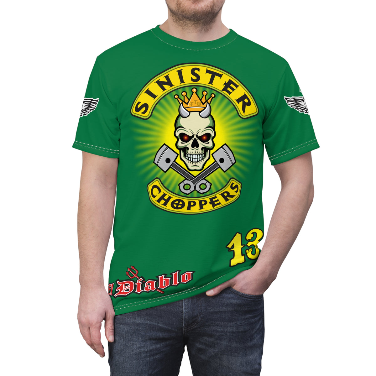 Sinister Choppers HiViz Super Tee - Custom Designed Motorcycle Riding Gear