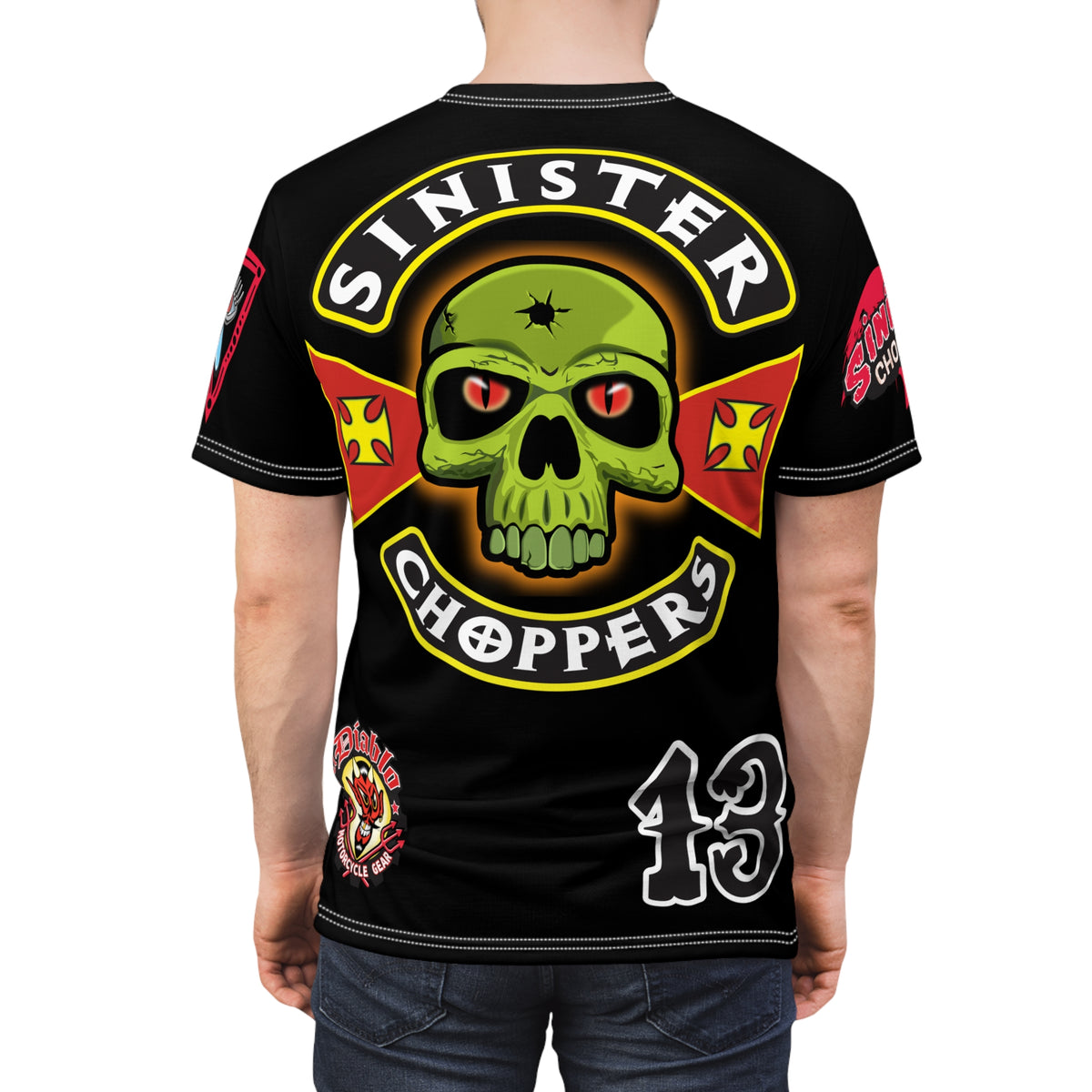 Sinister Choppers Black on Black Bad Attitude Super Tee