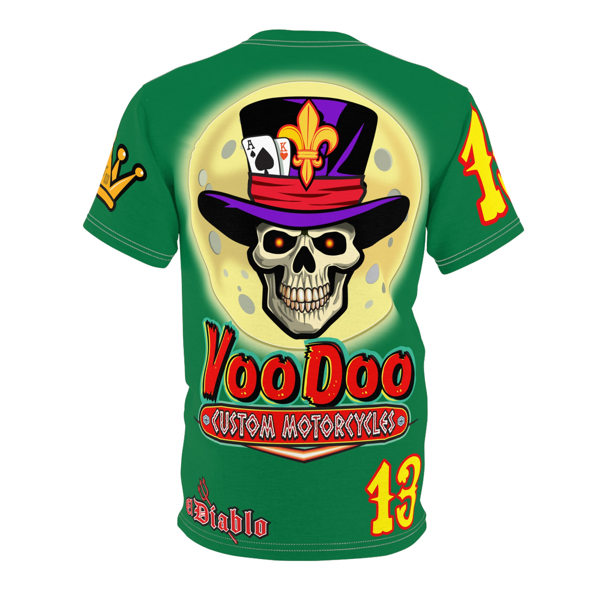 VooDoo Custom Motorcycles HiViz Unisex Graphic Biker Tee