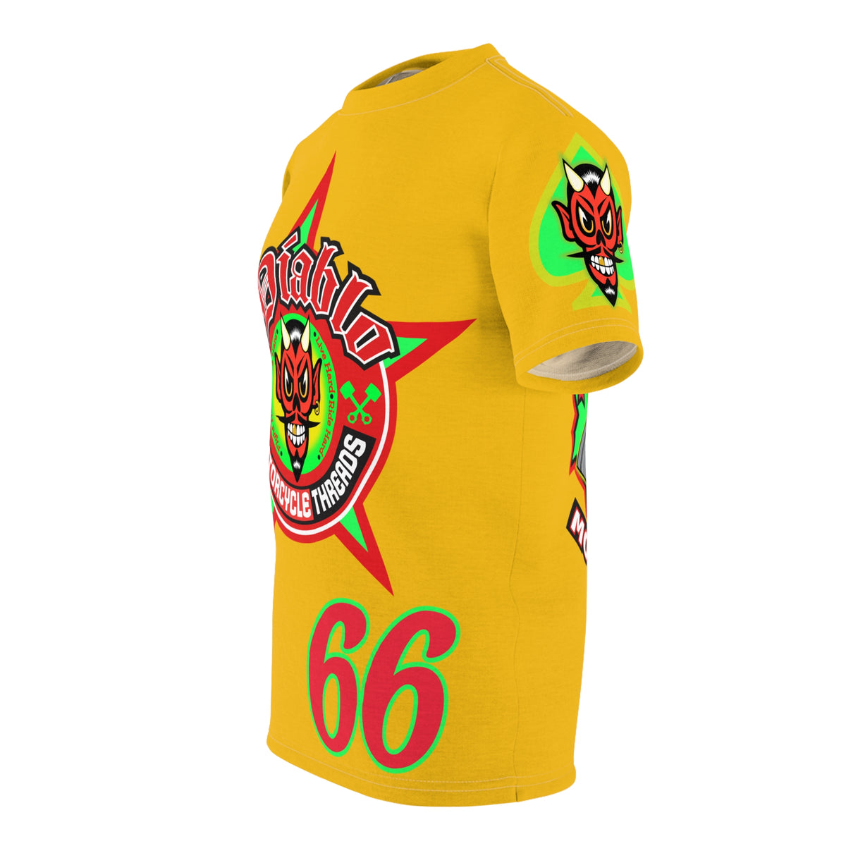 El Diablo Motorcycle Threads Unisex Cut & Sew Tee - Edgy Graphic Tee for Biker Enthusiasts