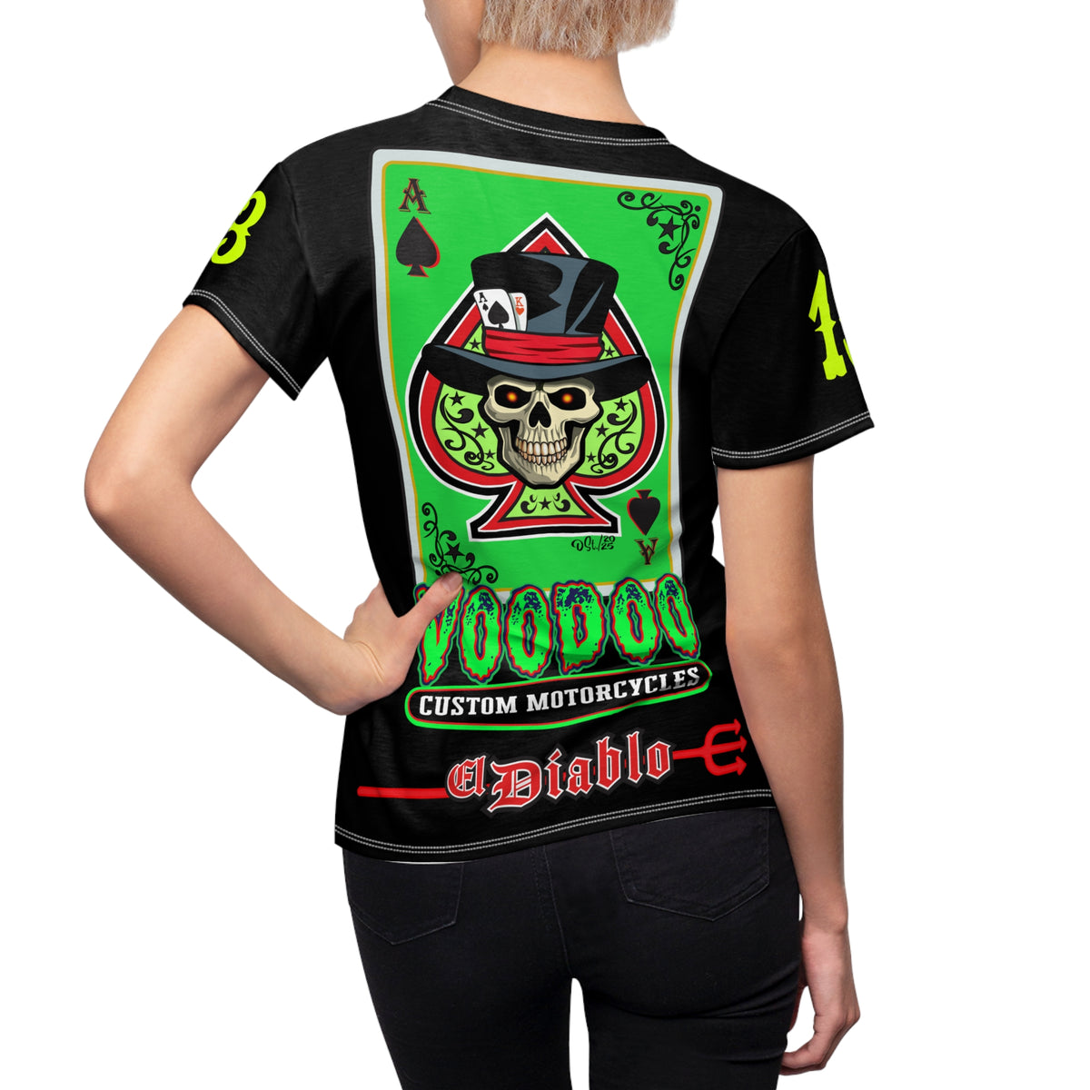 Women's Cut VooDoo Custom Motorcycles Graphic Tee — HiviZ Graphics