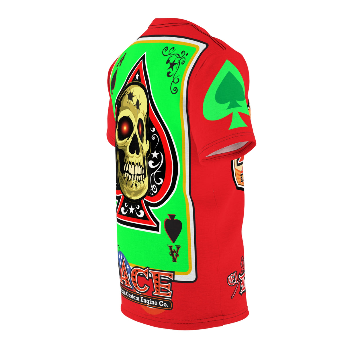 American Custom Engines ACE - Special Lumina Green  Ace of Spades Death Card High visibility Graphics