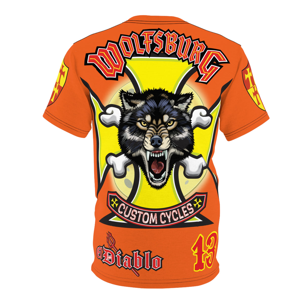 Wolfsburg Custom Cycles HiViz High Comfort Motorcycle Riders Super Tee