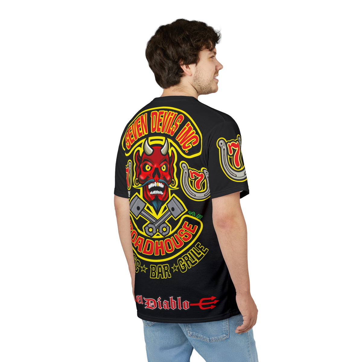 Seven Devils Inc. Roadhouse Graphic Tee - Motorcycle Custom Riding Super Tee