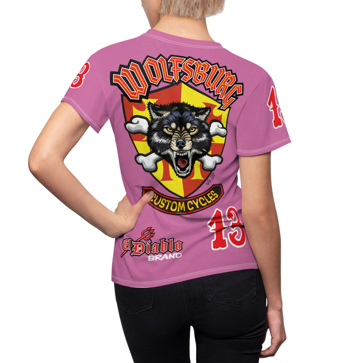 Women's Cut Wolfsburg Custom Motorcycles Graphic Tee — HiviZ Graphics