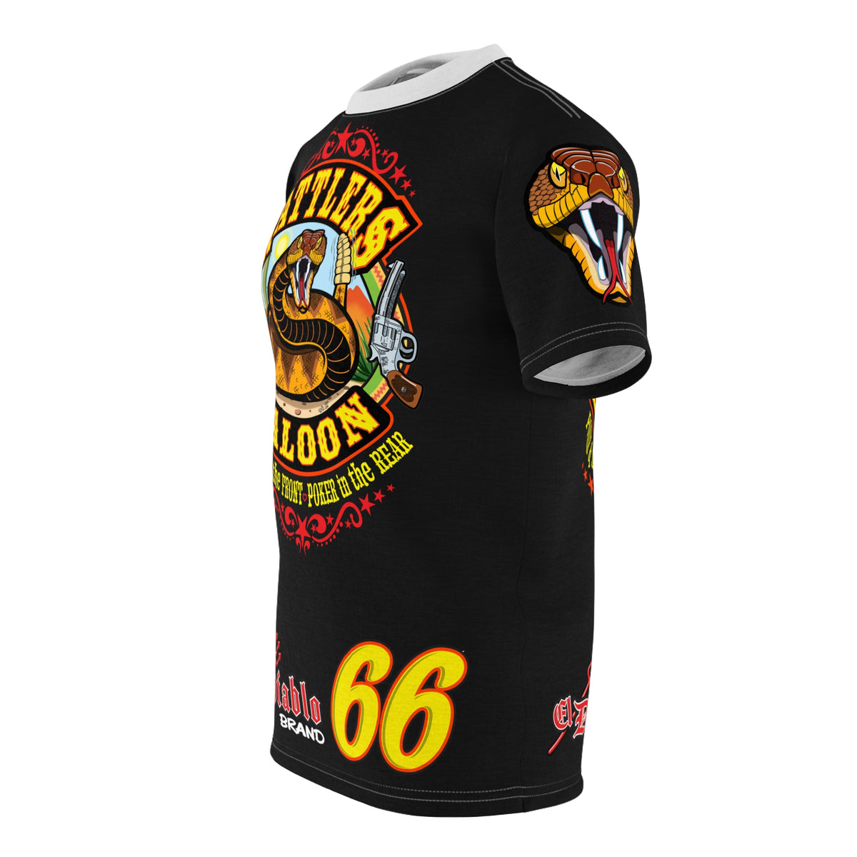 Rattlers Saloon SUPER RIDING TEE — Vintage Biker Route 66 Graphic t-Shirt