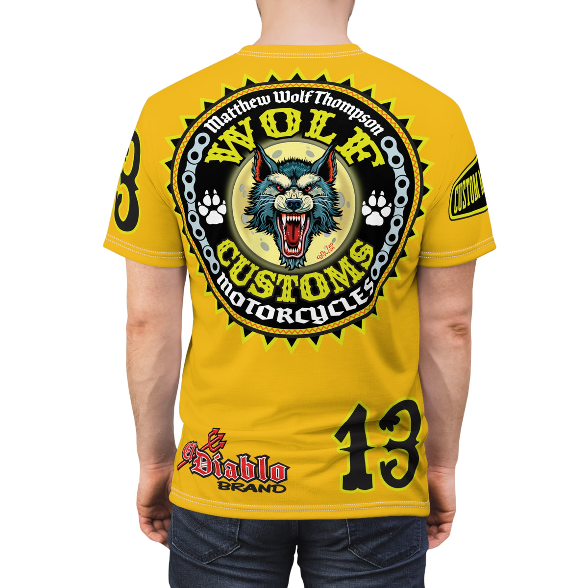 MWT Wolf Customs '66 Graphic Super  Tee — Retro Motorcycle Club Shirt The Best Biker Riding Tee EVER !!!