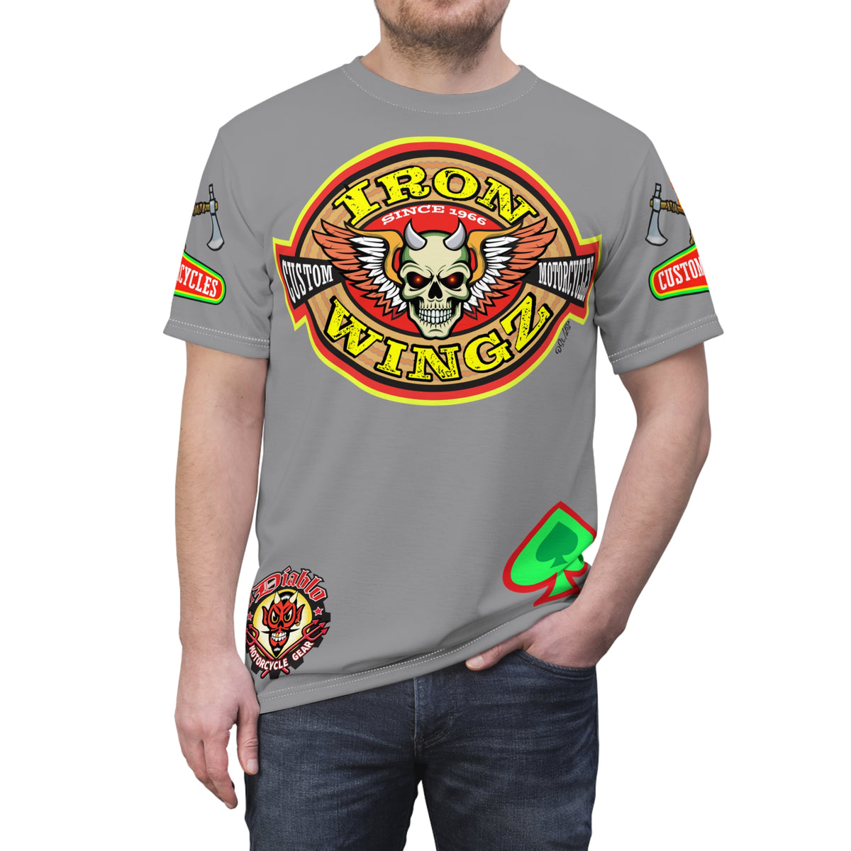 Iron WingZ Customs HiViz High Performance Motorcycle Riding Super Tee