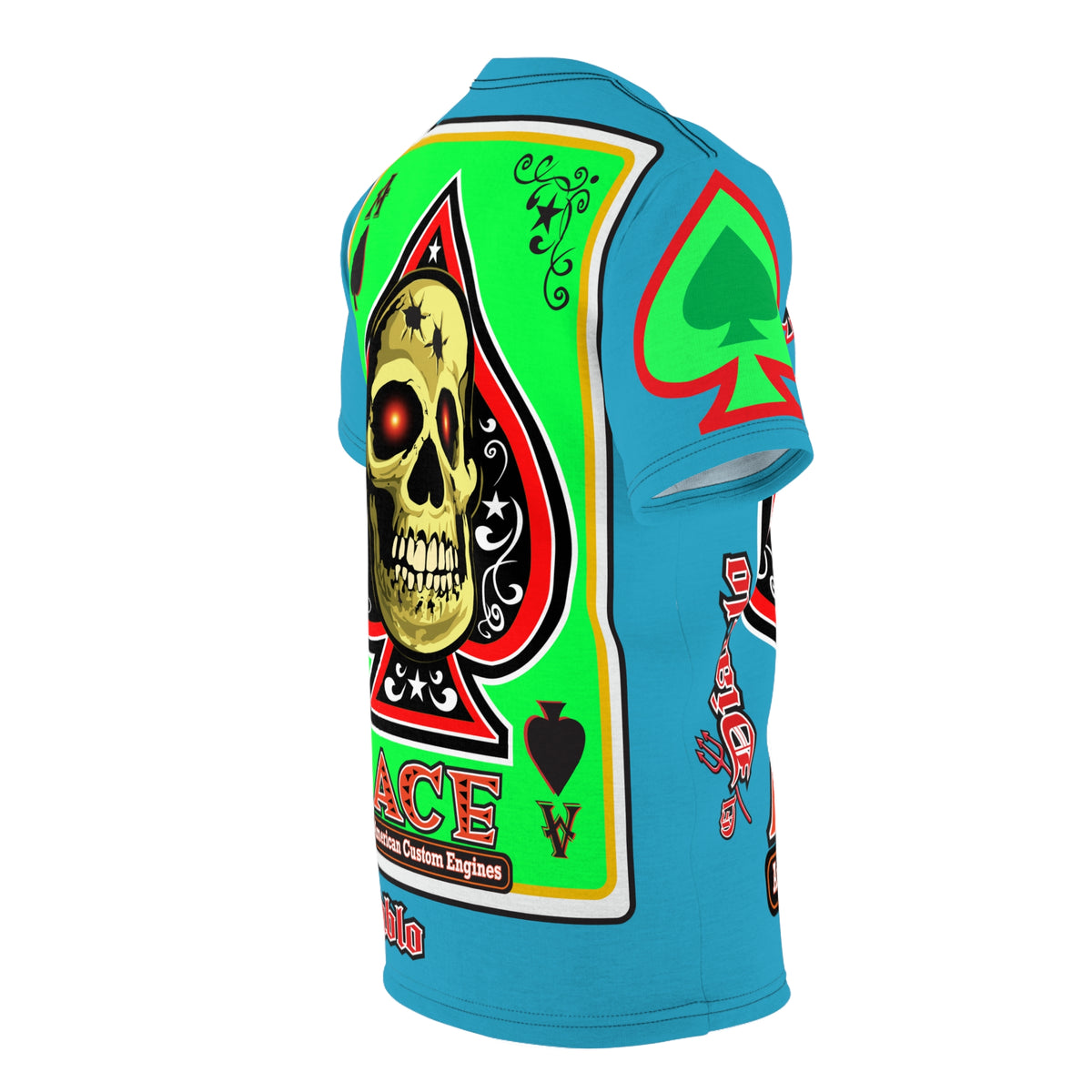 American Custom Engines ACE - Special Lumina Green  Ace of Spades Death Card High visibility Graphics