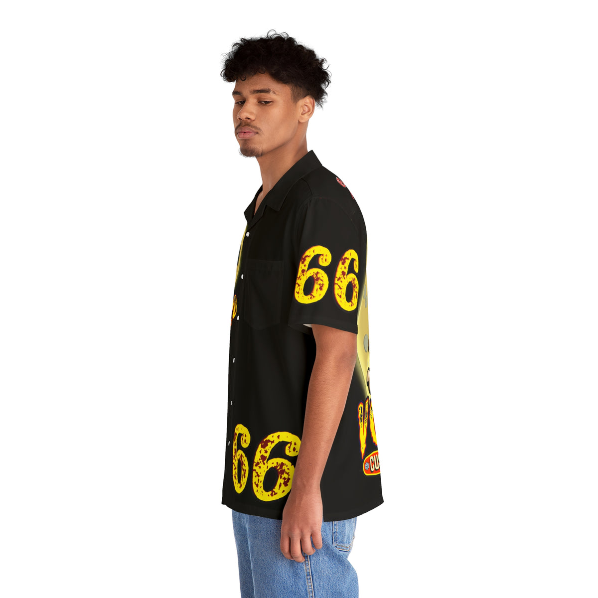 Big Bopper Men's Hawaiian Shirt - Loose, Comfortable Button Up Shirt for Easy Breezy Riding - Sizes to 5XL
