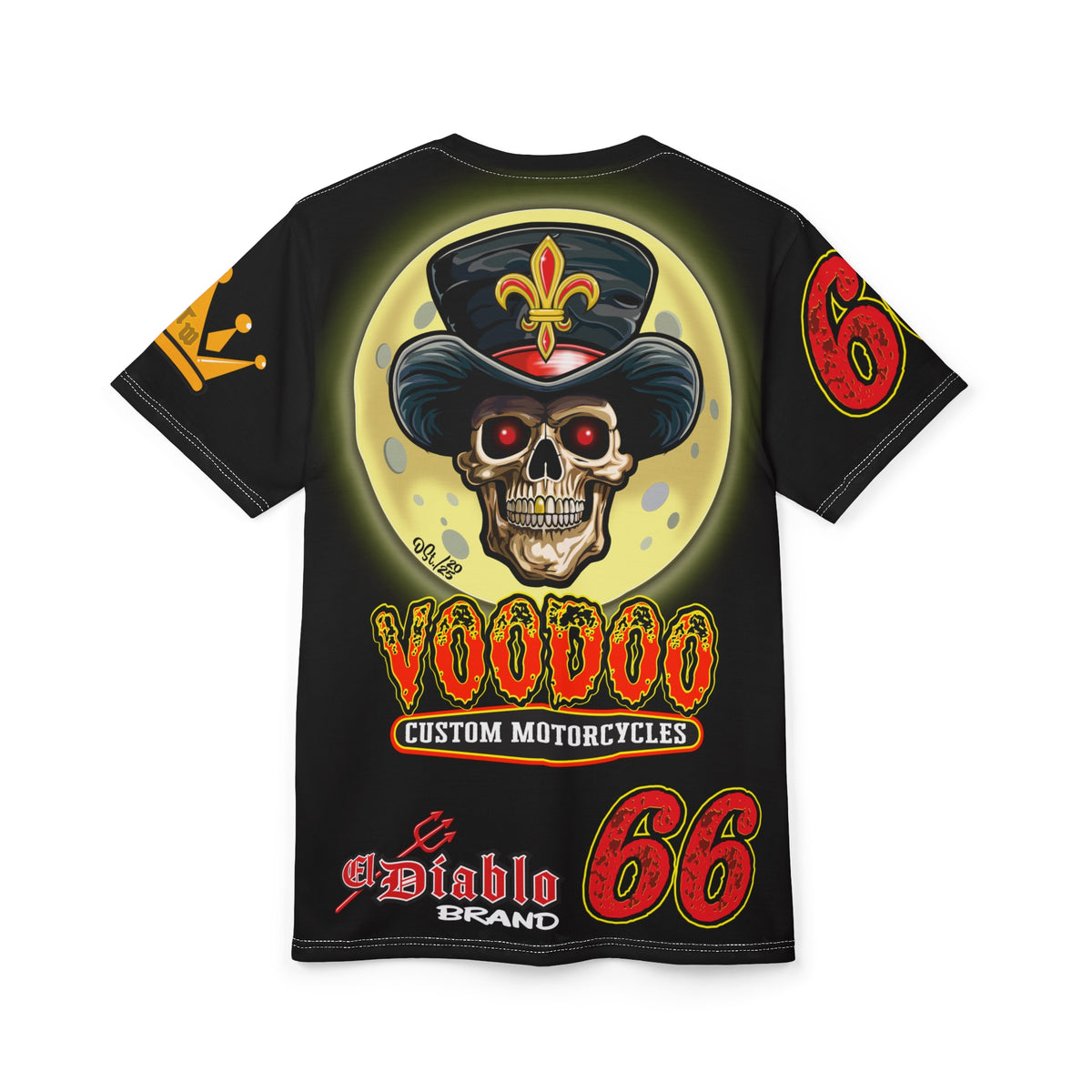 VooDoo Custom Motorcycles  Route 66 Unisex Super Tee - High Performance Riding Gear