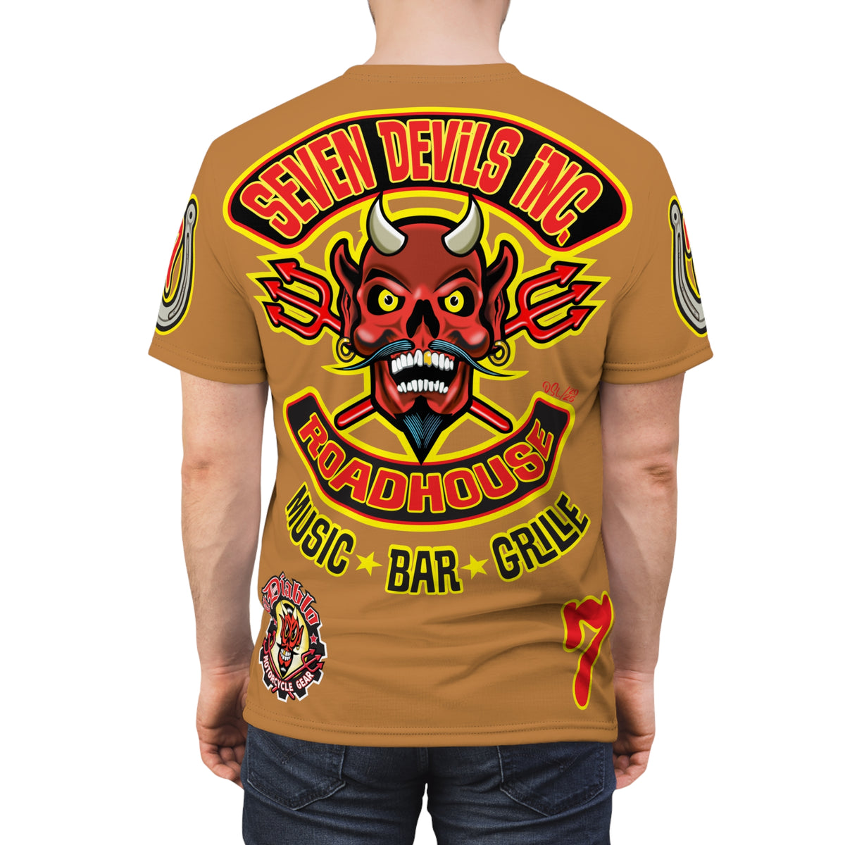 Seven Devils Inc. Roadhouse Graphic Tee - Motorcycle Custom Riding Super Tee