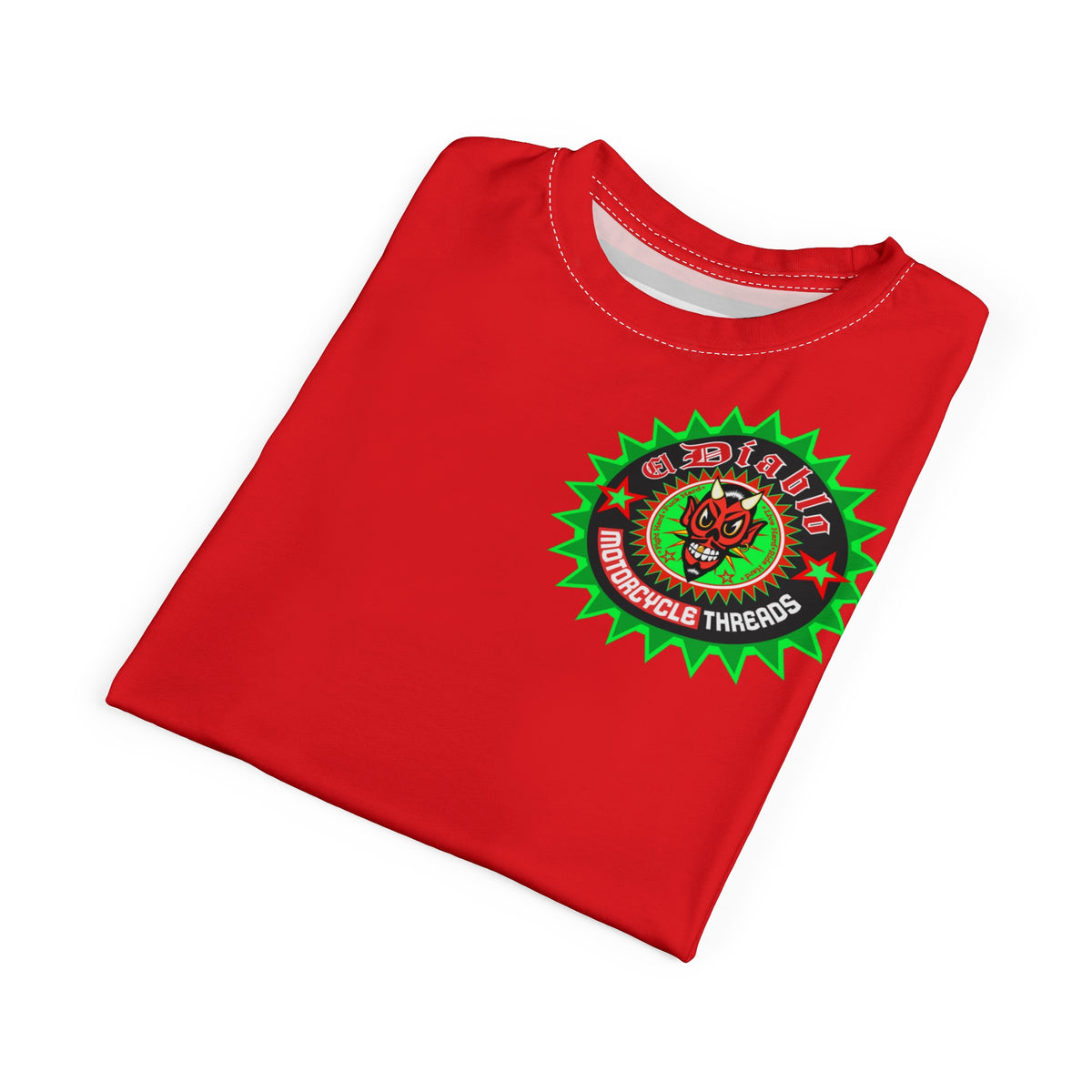El Diablo Brand HiViz Super Tee - Brilliant Red, White and Floro Green for maximum visibility