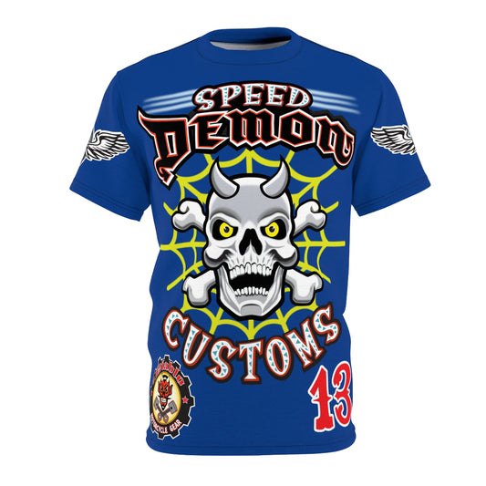 Speed Demon Customs Spectacular HiViz Super Tee - Devilishly Demented Bold Biker Design