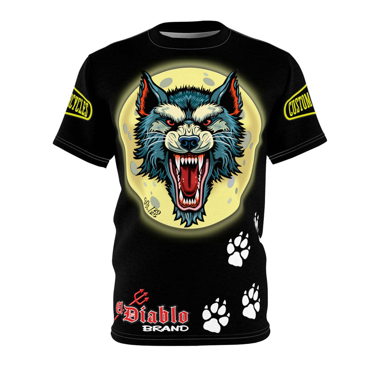 MWT Wolf Custom Motorcycles Super Riding Tee — Viciously Cool High Performance Motorcycle Riding Shirt