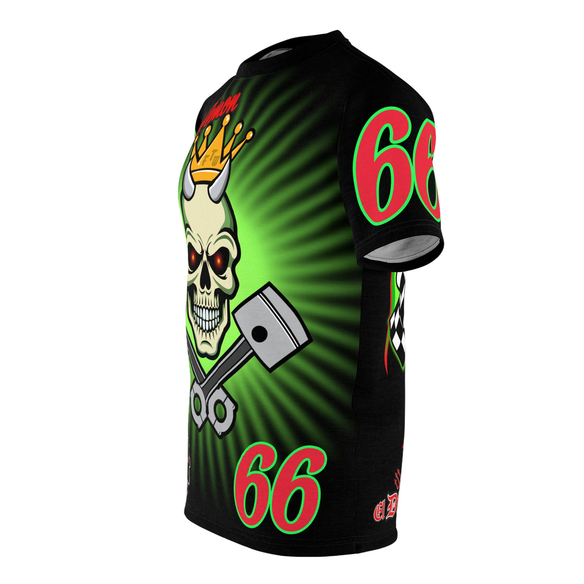 Speed Demon Route 66 High Performance Unisex Super Tee - Lumina Green HiViZ Features