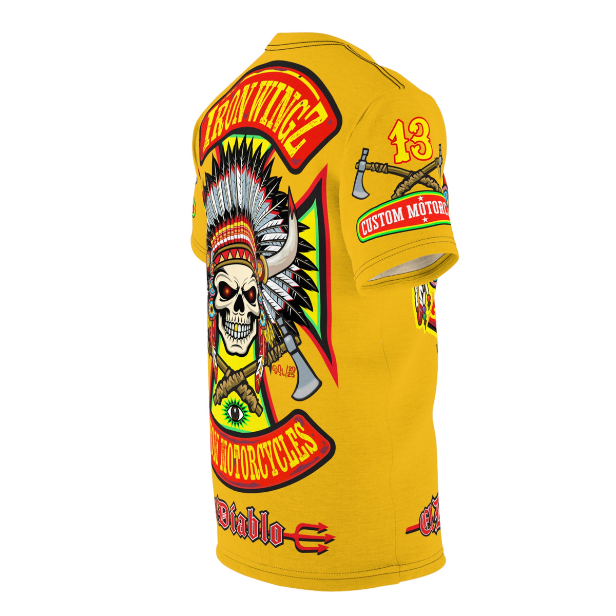 Iron Wingz Garage HiViZ Motorcycle Rider Super Tee