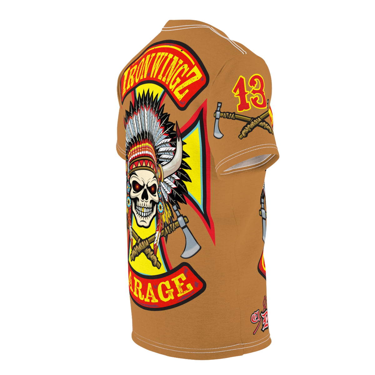 Iron Wingz Garage HiViZ Motorcycle Rider Super Tee