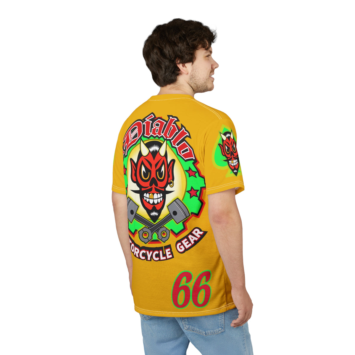 El Diablo Motorcycle Threads Unisex Cut & Sew Tee - Edgy Graphic Tee for Biker Enthusiasts