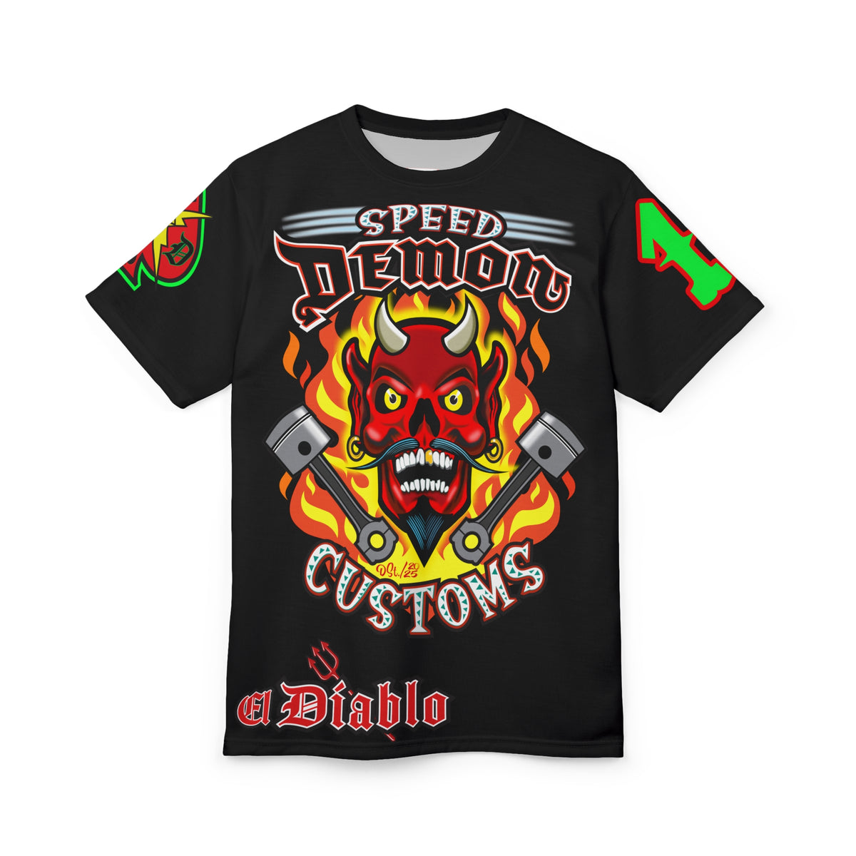 Speed Demon Custom HiViz Unisex Tee - Bold Graphic Harley Enthusiast Super T