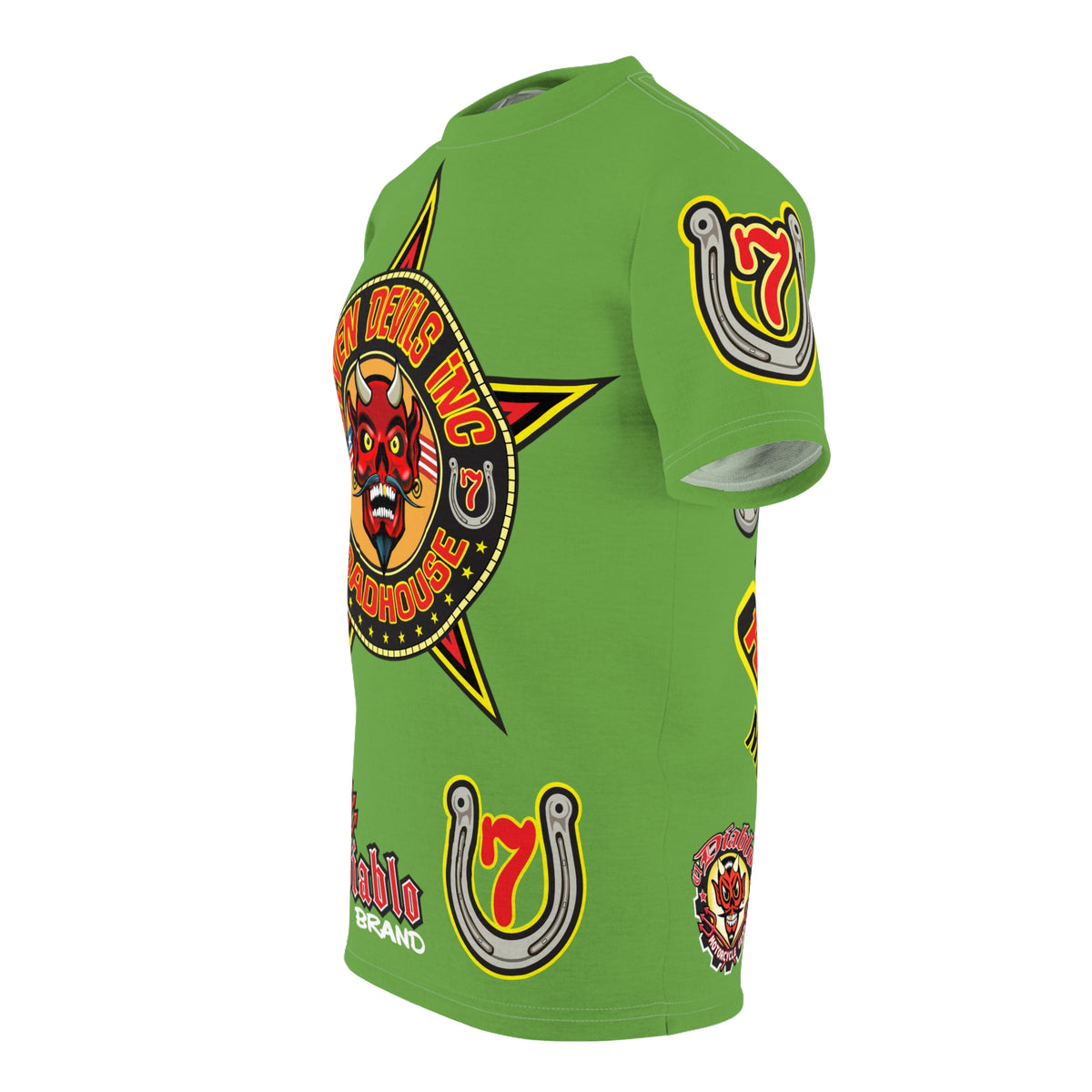 Seven Devils Inc. Roadhouse Graphic Tee - HiViz Motorcycle Custom Riding Super Tee