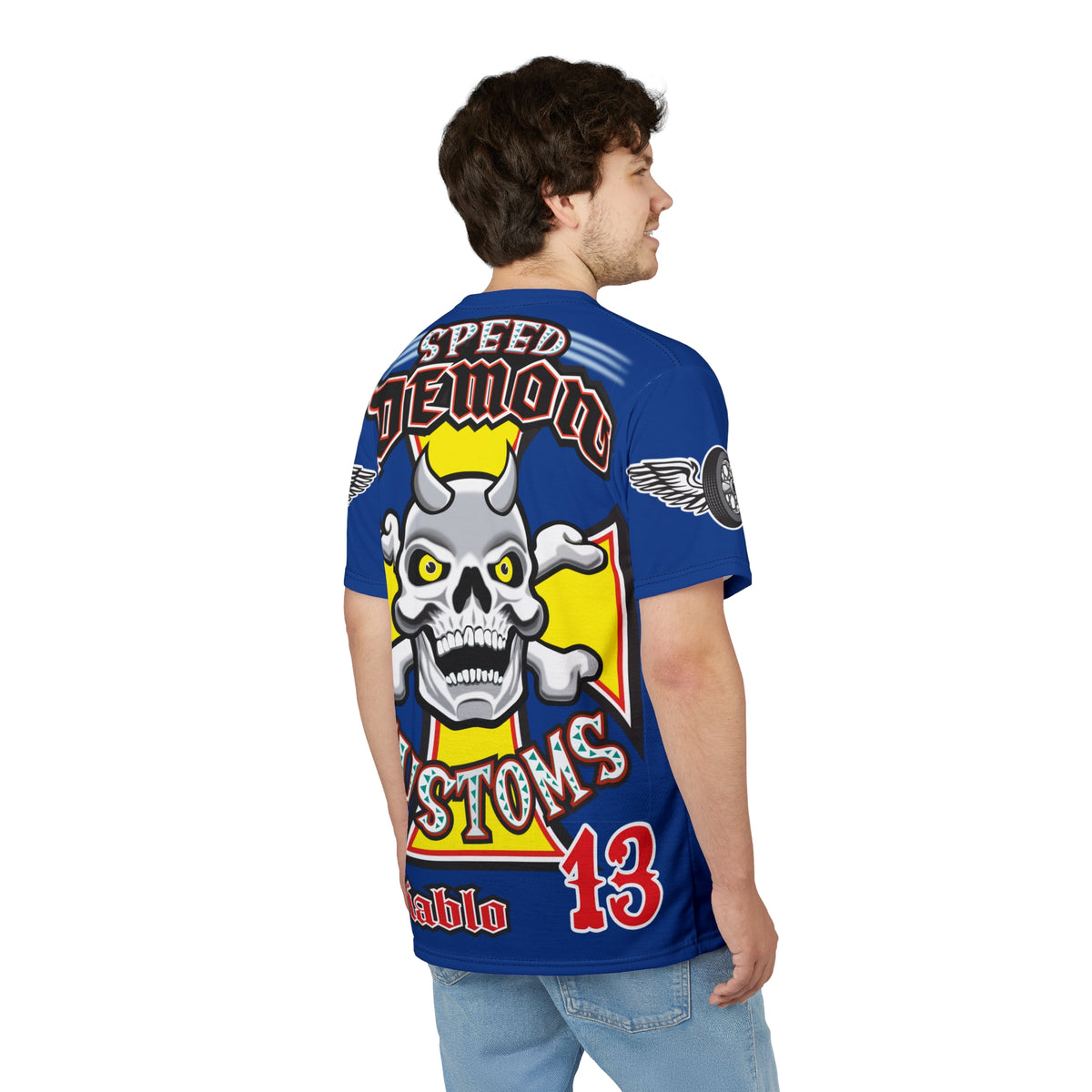 Speed Demon Customs Spectacular HiViz Super Tee - Devilishly Demented Bold Biker Design