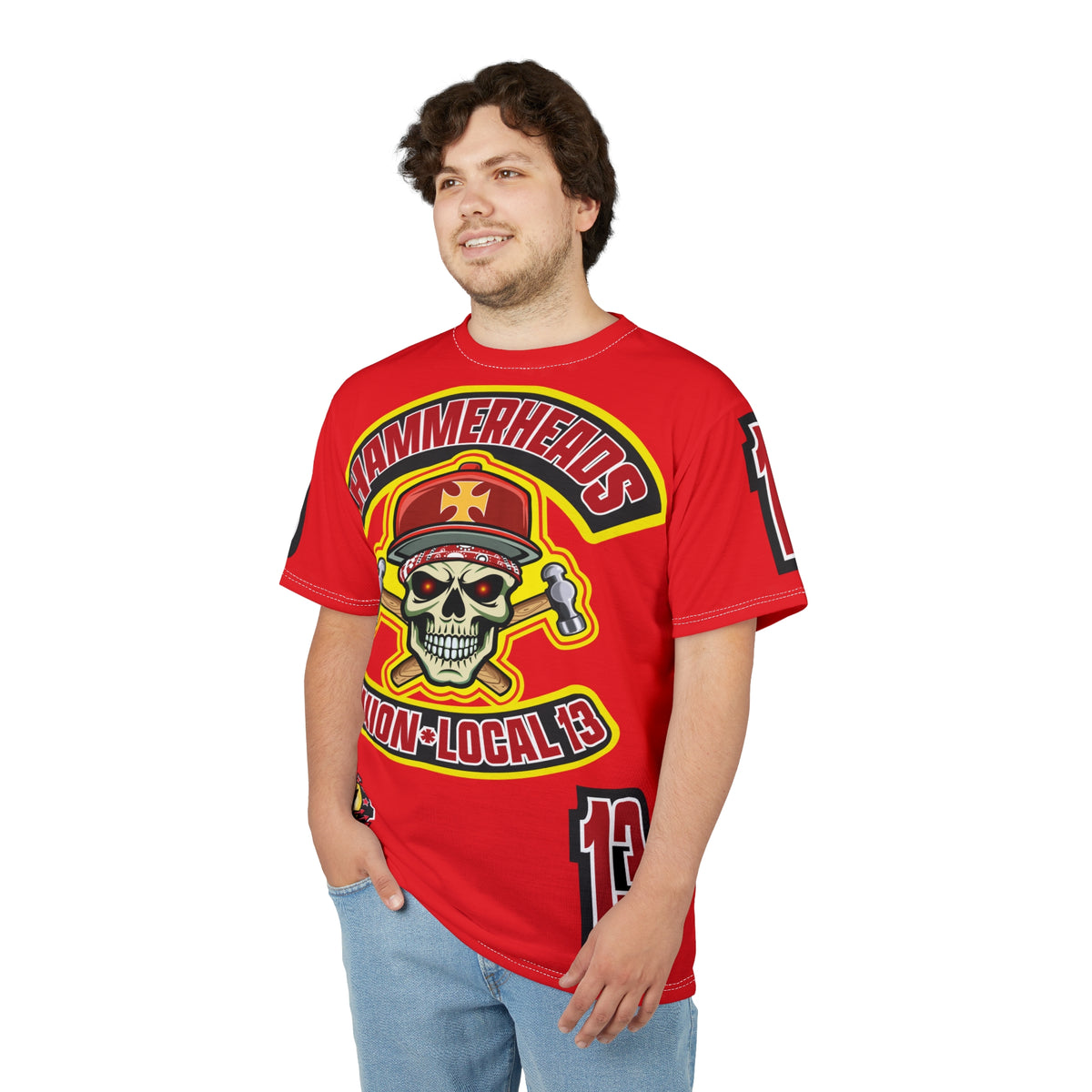 Hammerheads Union Local 13 HiViz Super Tee - Rough Tough Bad Attitude Motorcycle Riding Tee