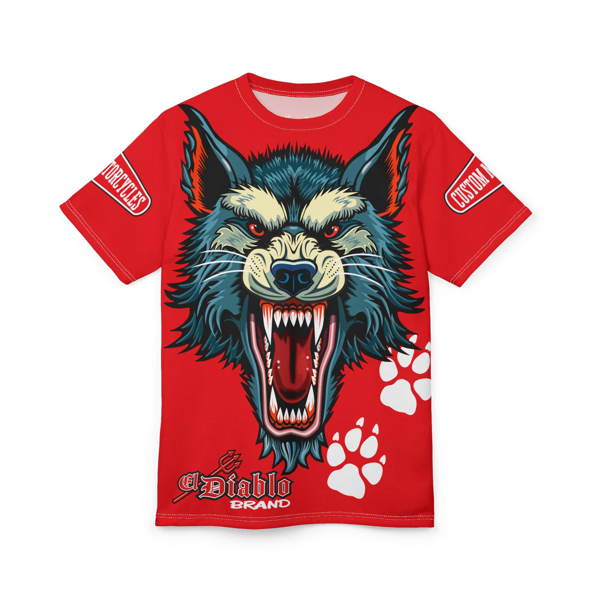 SRT MWT Wolf Custom Motorcycles Super Riding Tee — Viciously Cool High Performance Motorcycle Riding Shirt