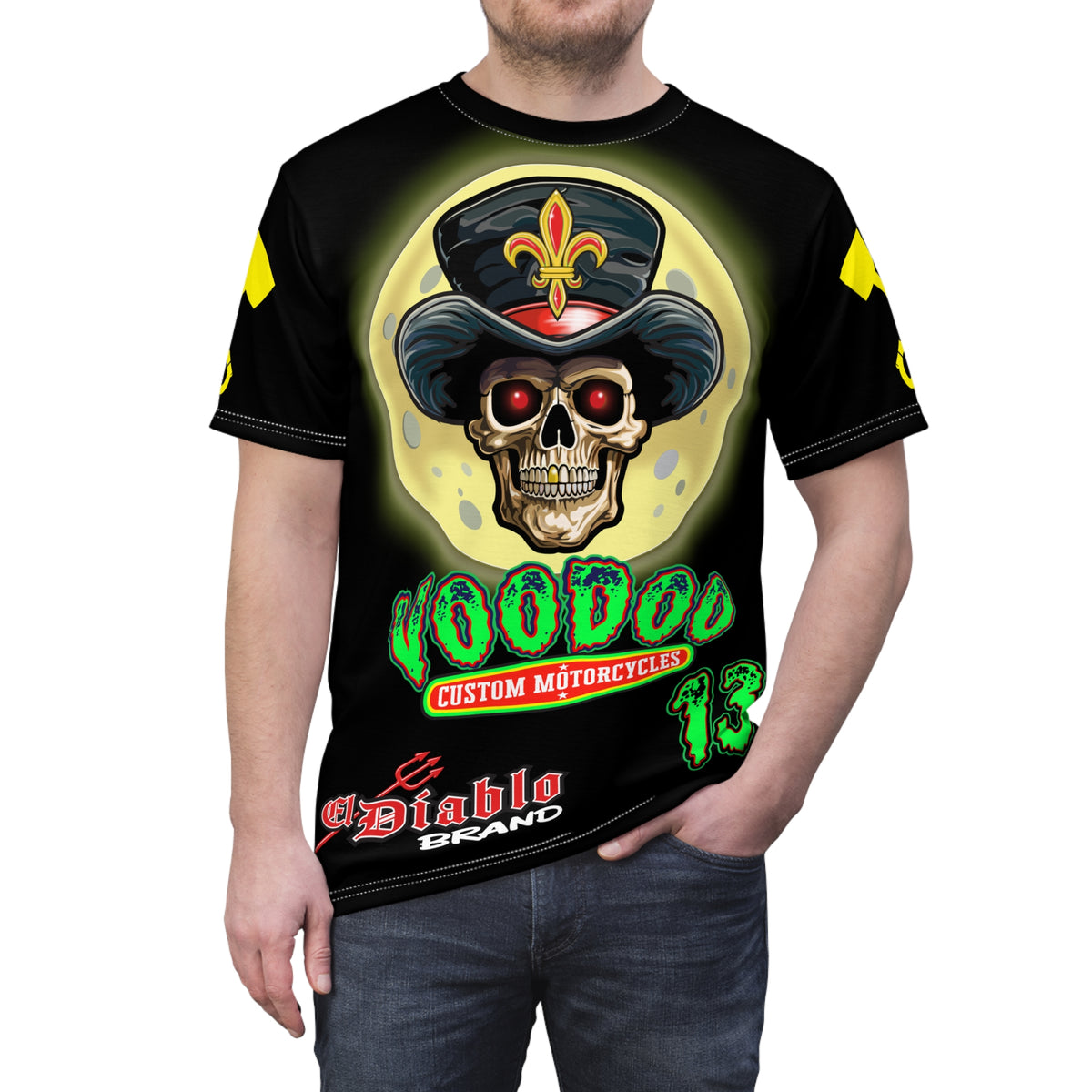 VooDoo Customs Night Rider HiViz Super Tee for Motorcycle Riders  - The Ultimate Riding Comfort