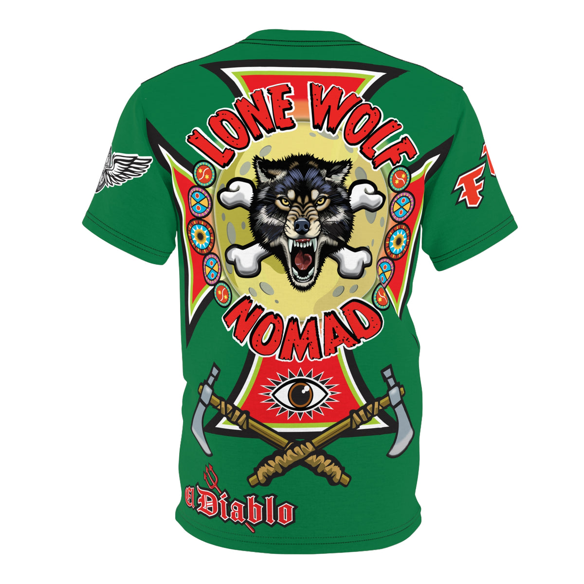 Lone Wolf Nomad HiViz Super Tee - For The Independent No Club Bikers For Life